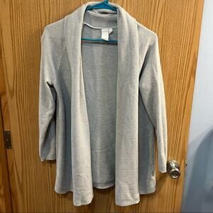 ady p Cozy Knit Open Front Cardigan Sweater Gray Women's Size Medium